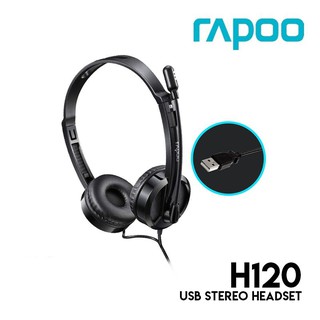 Tai nghe chụp tai có dây RAPOO H120, jack cắm USB - Hãng phân phối chính thức
