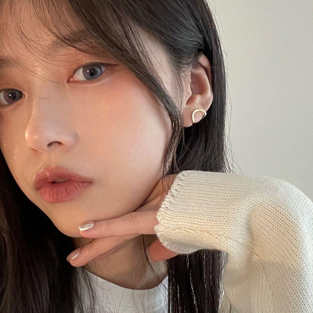 Bông Tai Kim Loại Kiểu Hình Học Đơn Giản Phong Cách Retro 2Life Cho Nữ