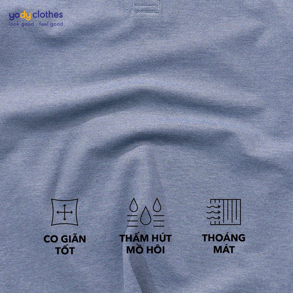 Áo thun polo nữ YODY mắt chim ngắn tay thấm hút tốt, dáng công sở nhiều màu APN3340