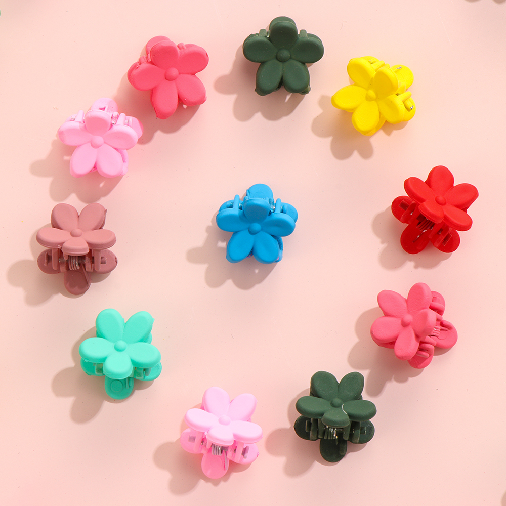 Bộ 10/20/30 Kẹp Tóc Càng Cua Hình Bông Hoa Màu Sắc Ngọt Ngào Phong Cách Hàn Quốc Cho Nữ