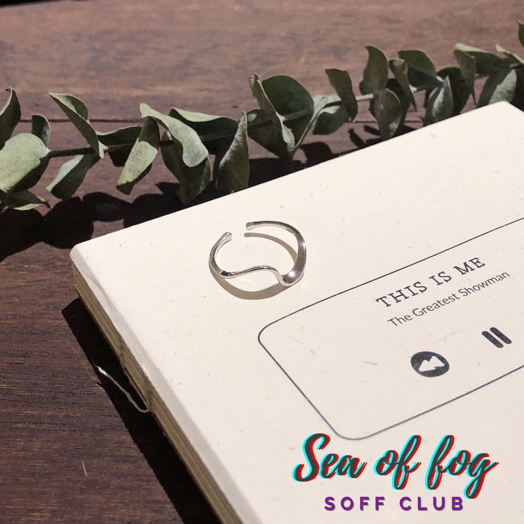 Nhẫn bạc S925_Nhẫn họa tiết sóng nước