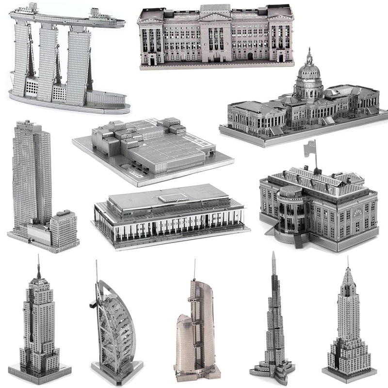 Đồ chơi lắp ghép mô hình thép 3D công trình tòa nhà
