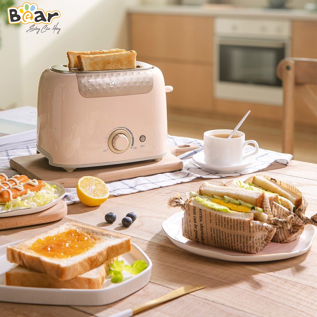 Máy Nướng Bánh Mì Sandwich Bear 6 Mức Điều Chỉnh Tích Hợp Chức Năng Nướng Hẹn Giờ Tự Động DSL-601