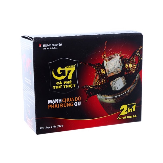 Hộp G7.cà phê hoà tan đen đá 15 gói/16g | BigBuy360 - bigbuy360.vn