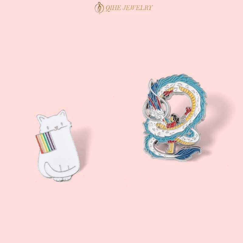 Ghim cài áo QIHE JEWELRY hình nhân vật anime dễ thương