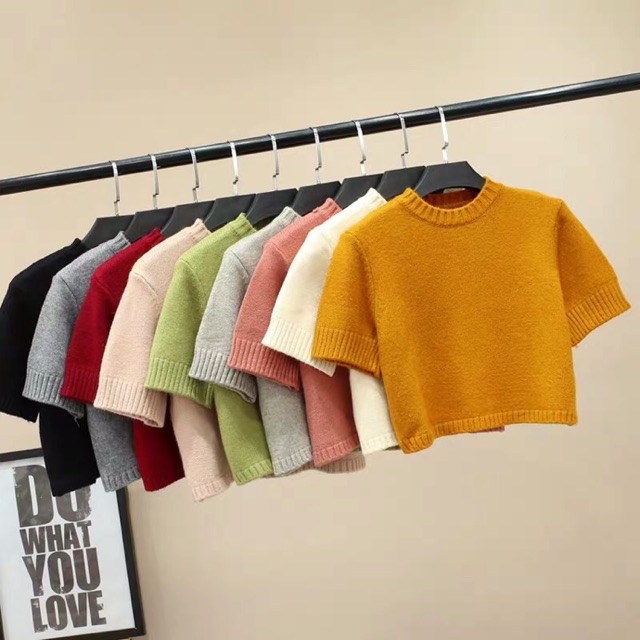Áo len Croptop Hàn Quốc mẫu đẹp có video