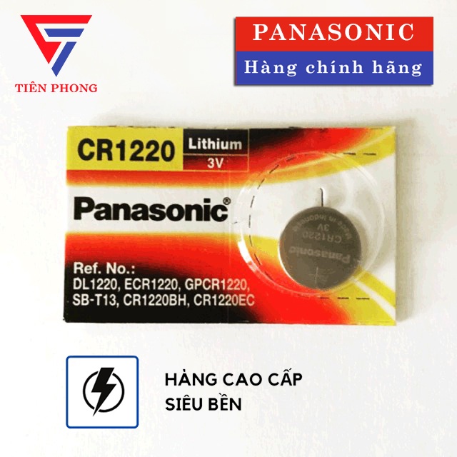 Pin cúc áo CR1220 Panasonic vỉ 1 viên chính hãng