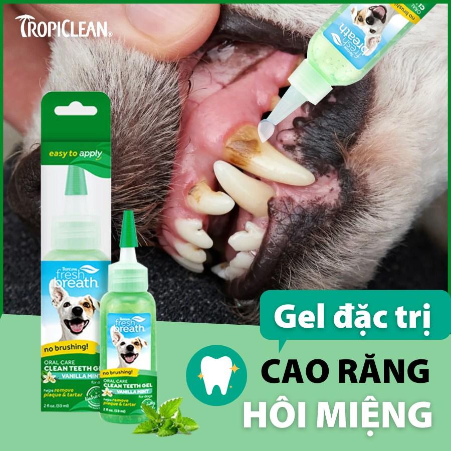 [59ml] Gel vệ sinh răng miệng TROPICLEAN cho chó mèo