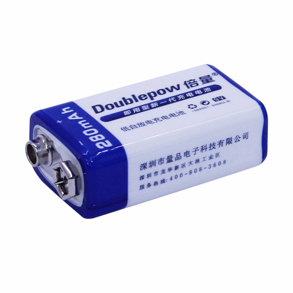 Combo Bộ Sạc Doublepow B09 Tặng kèm Pin 9V  280mAh