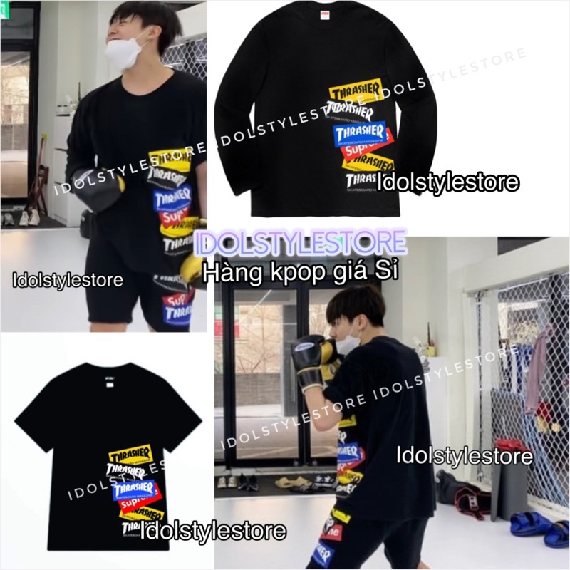 (Quà tặng kèm card Idol) áo thun đấm bốc của Jungkook BTS