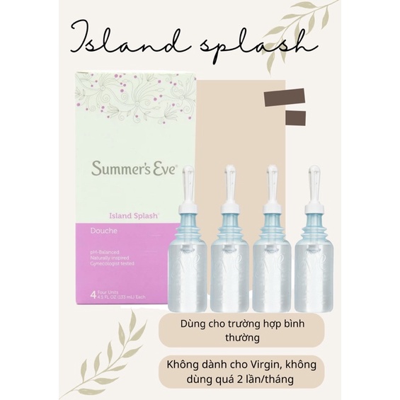 Dung dịch vệ sinh sạch sâu &quot;cô bé&quot; Summer's Eve Douche US