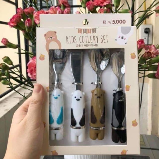 Set dĩa thìa ăn dặm Hàn Quốc cho bé