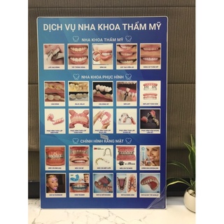 TRANH TƯ VẤN NHA KHOA '' DỊCH VỤ NHA KHOA THẨM MỸ''( IN GỖ)