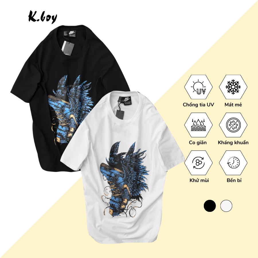Áo Thun Nam Tay Ngắn Basic 100% Cotton Trắng Đen Chất Đẹp Vải Co Giãn Mềm Mịn, Form Ôm Thoải Mái KBOY SHOP - V225