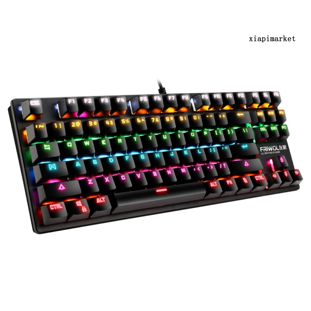 LOP_G50 Wired Green Axis Colorful RGB Light Gaming Mechanical Keyboard for Computers