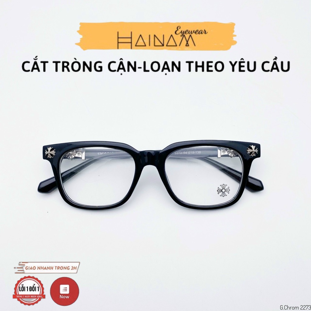 ✺Gọng kính cận Chrome Hearts nam nữ cao cấp dáng vuông cực ngầu HAINAM EYEWEAR