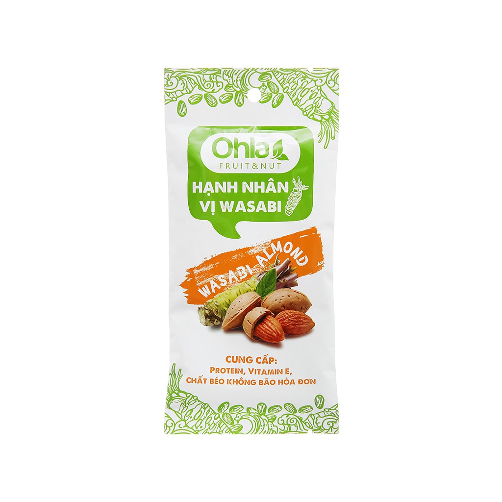 Hạt hạnh nhân vị wasabi Ohla gói 25g