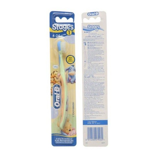 Bàn chải cho bé 4 - 24 tháng Oral-B Stages 1 (giao màu ngẫu nhiên)