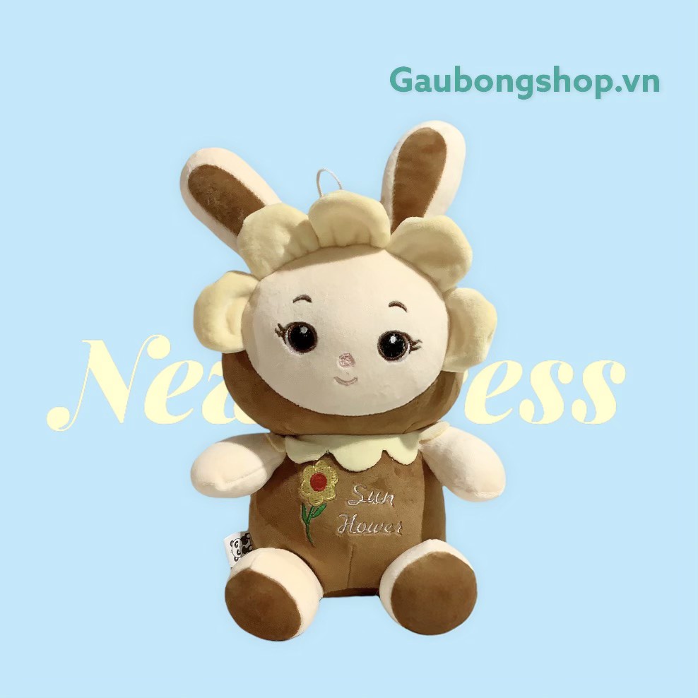 Gấu bông thỏ nhồi bông cho bé hoa mặt trời Joujou thỏ bông sun flower mềm mịn cute dễ thương gaubongshop.vn -m07