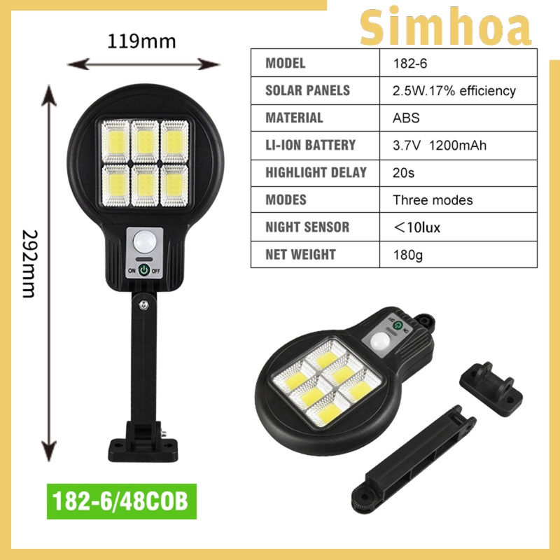 Đèn Led Năng Lượng Mặt Trời Cảm Biến Chuyển Động Có Thể Điều Chỉnh Tiện Dụng Cho Sân Vườn