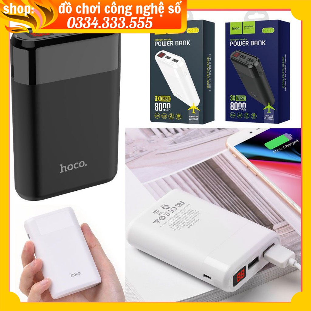 [BÁN LỖ MÙA DỊCH] Pin Sạc Dự Phòng Hoco B35B 8000mah - Chính Hãng [CAM KẾT HÀNG SỊN]