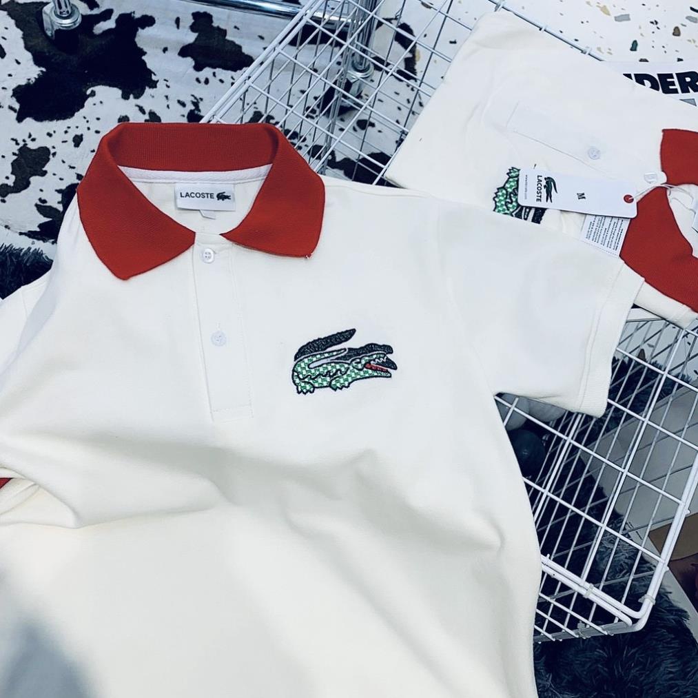 ÁO POLO LACOSTE PHỐI CỔ ĐỎ CHO NỮ