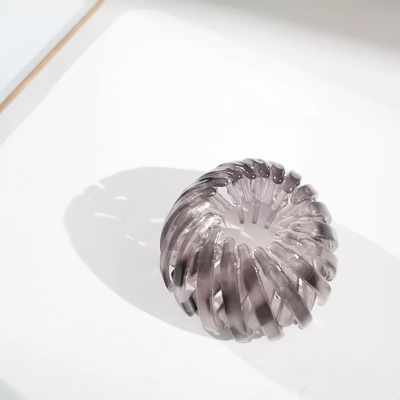 Kẹp búi tóc hình cầu hình tròn chụp tròn cặp tóc tổ chim bằng nhựa tiện dụng phong cách Hàn Quốc