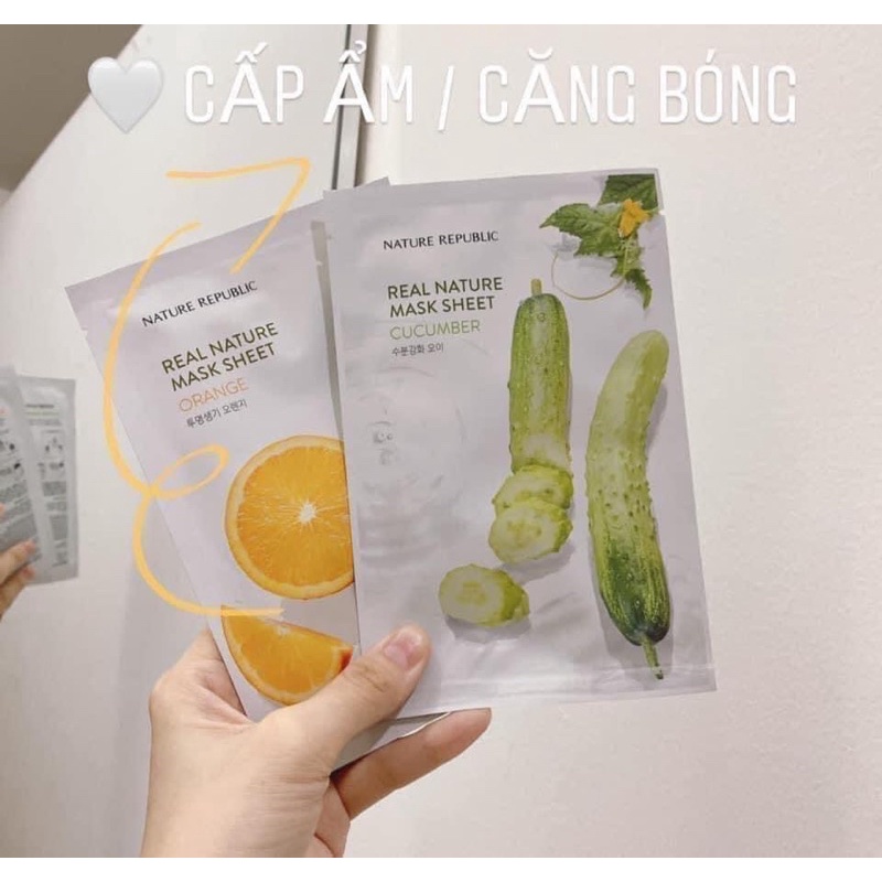 Set 10m mix mặt nạ cấp ẩm trắng da Nature Repulic