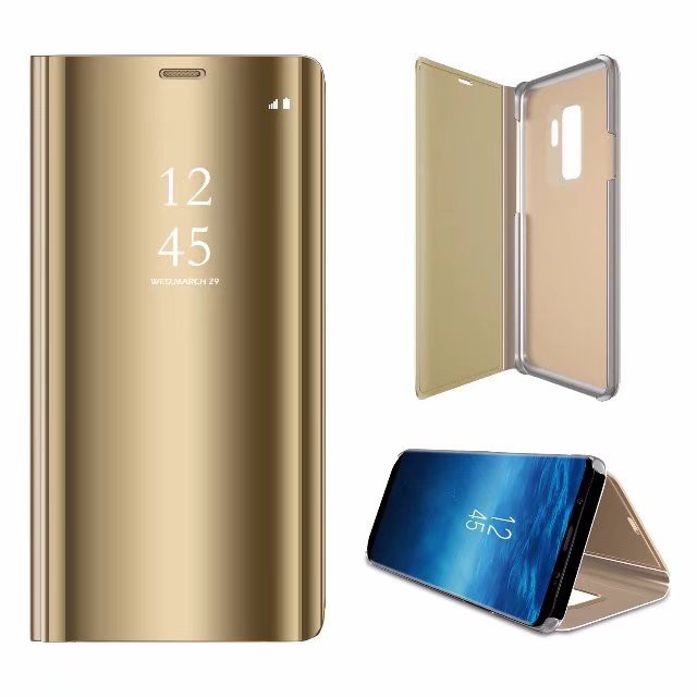 Ốp lưng da nắp gập mặt gương cho Samsung Galaxy S9 Plus | BigBuy360 - bigbuy360.vn