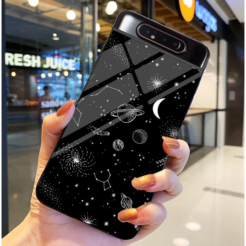 Ốp Lưng SAMSUNG GALAXY A80 Ốp kính bóng cao cấp Phi Hành Gia