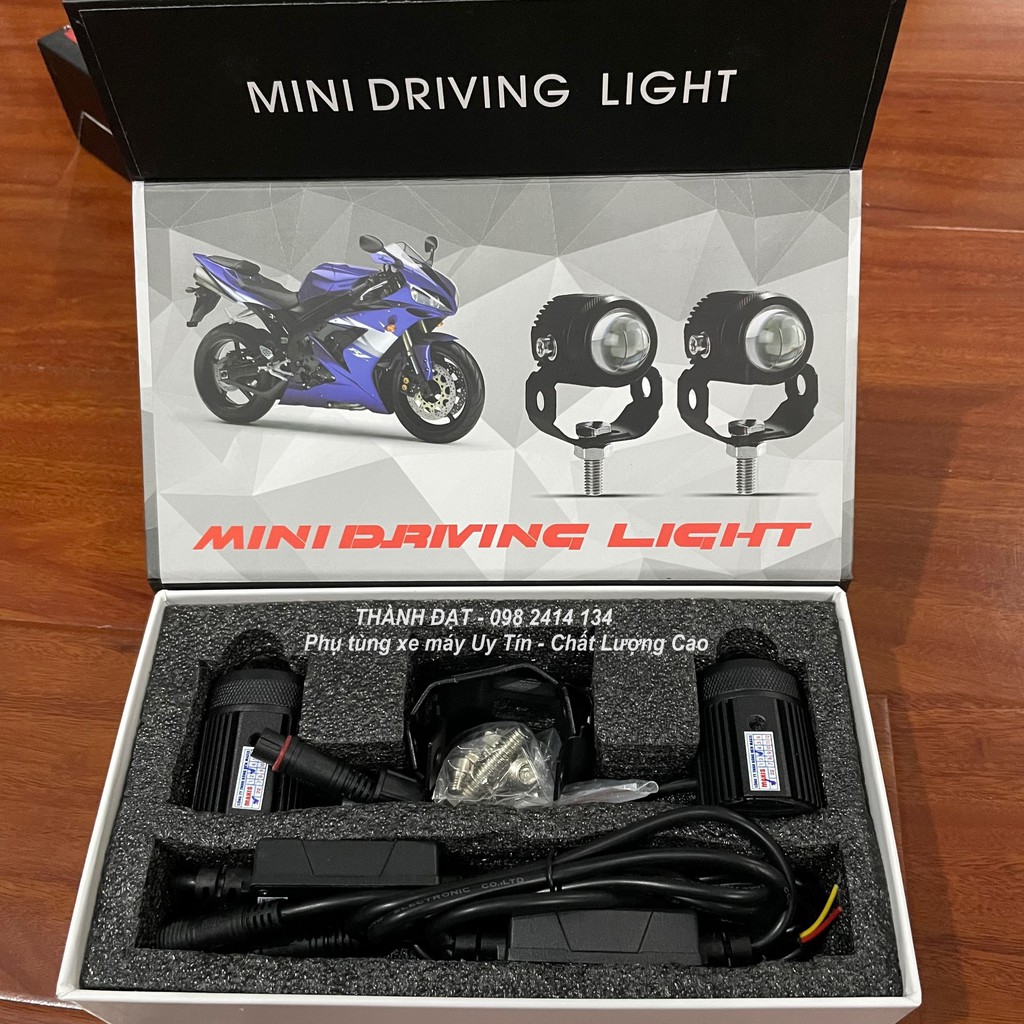 (TẶNG Công Tắc Free)Đèn led trợ sáng mini 3 chế độ sáng loại 1 nguồn nhôm cao cấp chất lượng &lt;BẢO HÀNH 6THANG&gt;