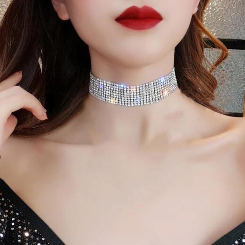 Vòng Cổ Choker Đính Đá Sang Trọng Cho Nữ