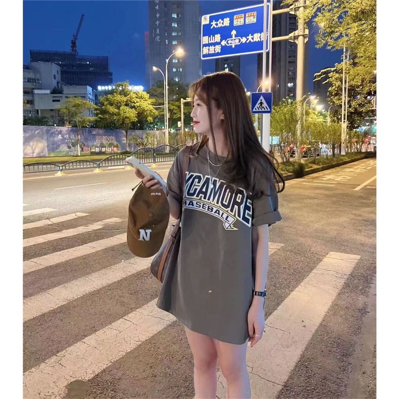 NRVP Áo Thun 100% Cotton Dáng Rộng Cổ Tròn Thời Trang 2022 Cho Nữ