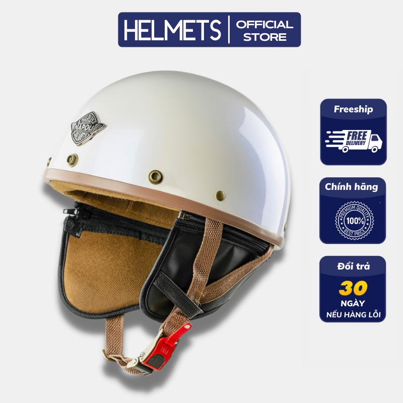 Mũ Bảo Hiểm Nửa Đầu 1/2 Thời Trang Màu Trơn , Helmet MNB12