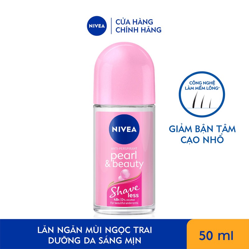Lăn Ngăn Mùi NIVEA SHAVELESS Ngọc Trai Đẹp Quyến Rũ (50 ml) - 98500