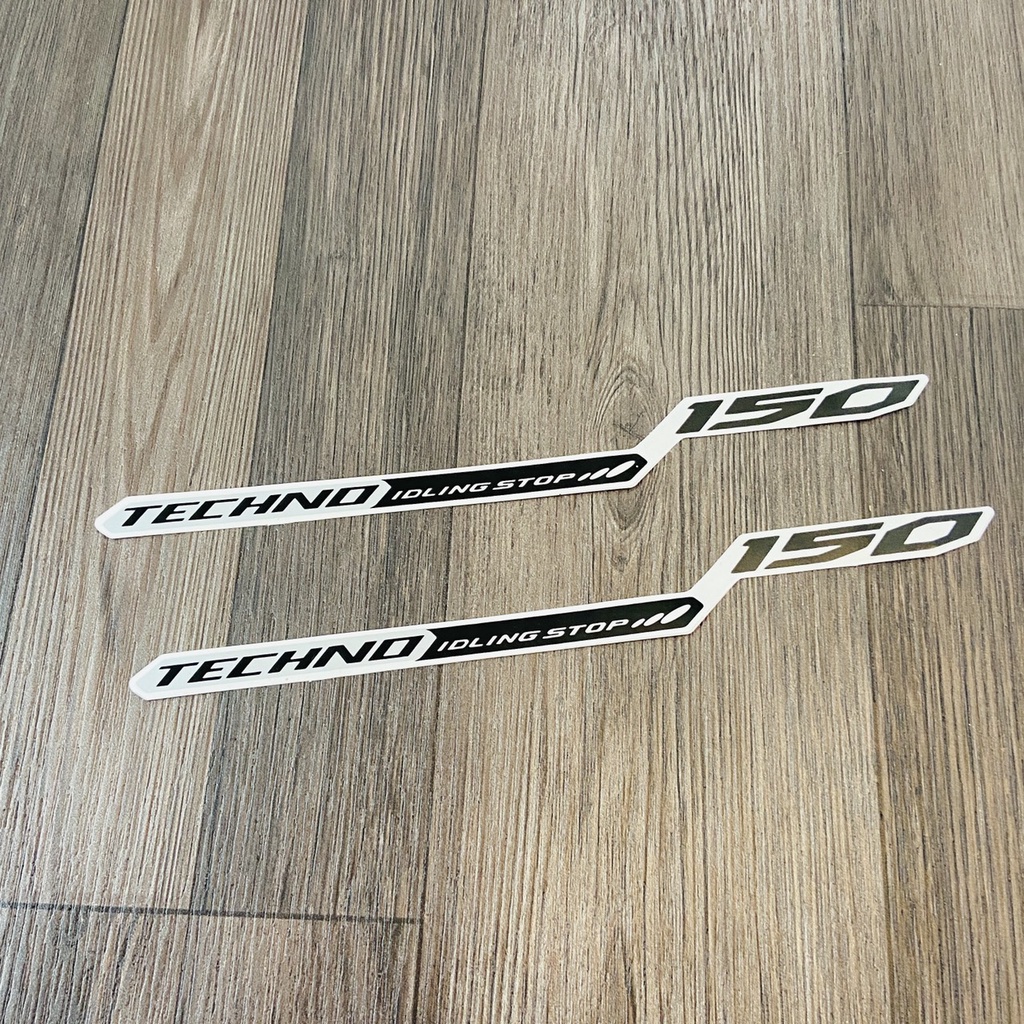 Một cặp chữ TECHNO, IDLING STOP 150 dán áo xe VARIO, CLICK THÁI chất liệu nhựa PVC chống nước