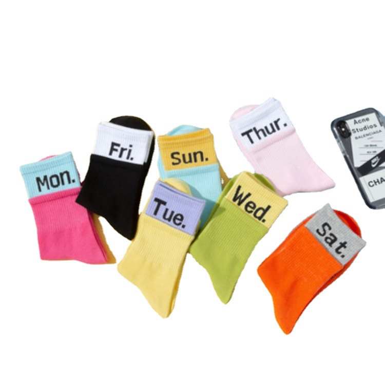 Vớ Thể Thao Bằng Cotton Nhiều Màu Sắc Phong Cách Đường Phố Nhật Bản Cho Nữ