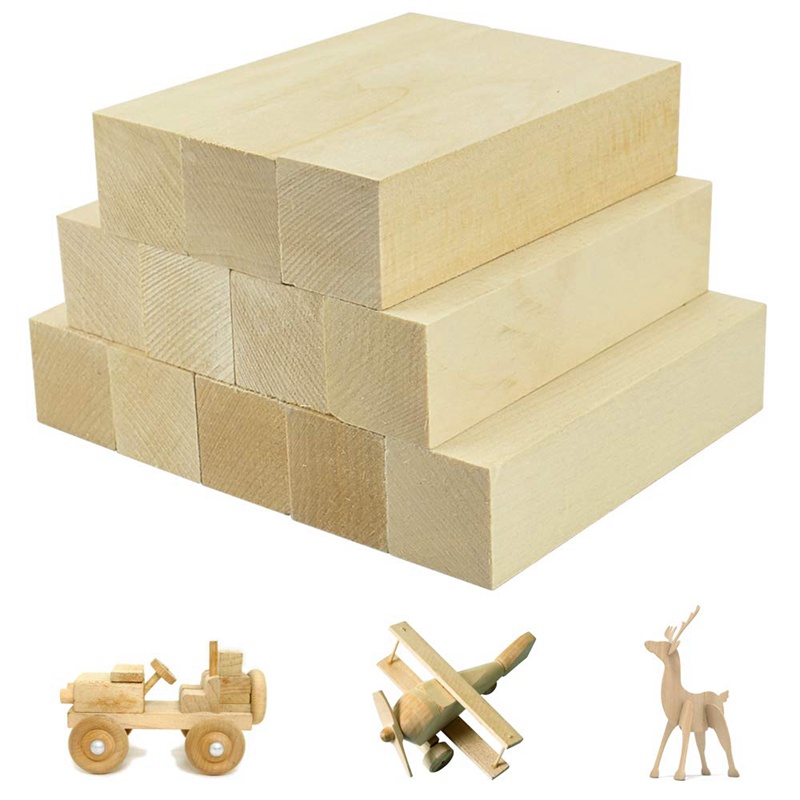 Bộ Khối Gỗ Basswood Mềm Điêu Khắc Và Điêu Khắc Cho Người Mới Bắt Đầu