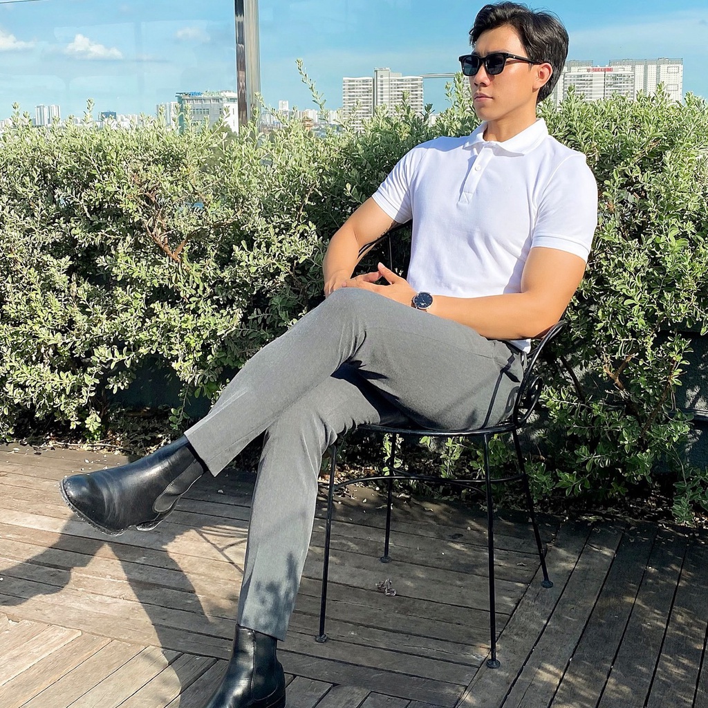 Áo Thun Nam Cao Cấp Polo Cổ Bẻ Trắng White Basic Polo BY COTTON