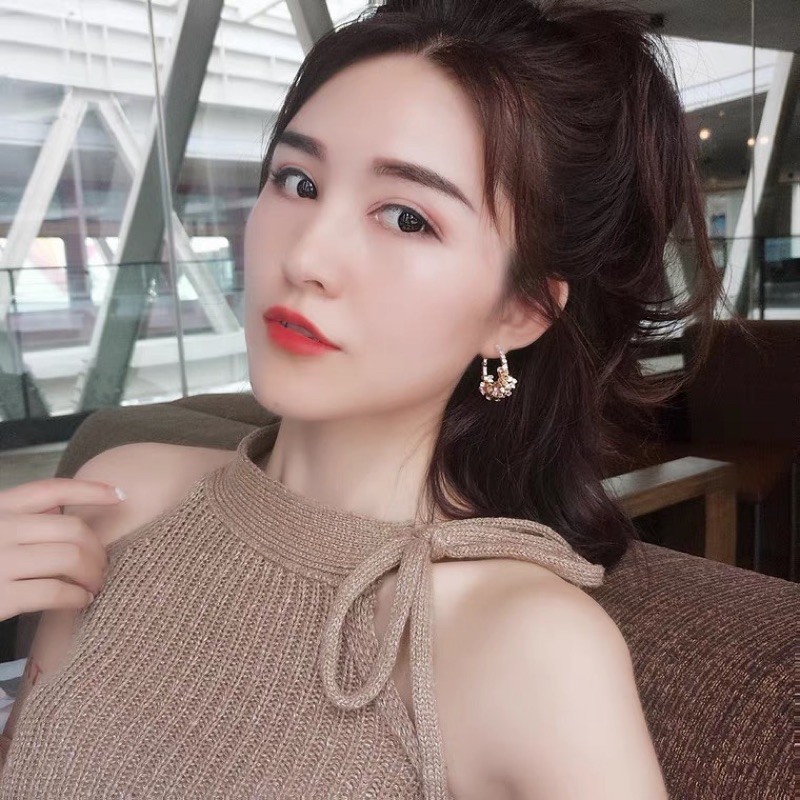 Bông tai,khuyên tai, tròn đính đá vành sang chảnh.bản vip