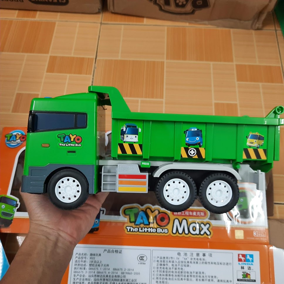 Xe tải Max đồ chơi trẻ em Tayo the little bus bằng nhựa có âm thanh và đèn