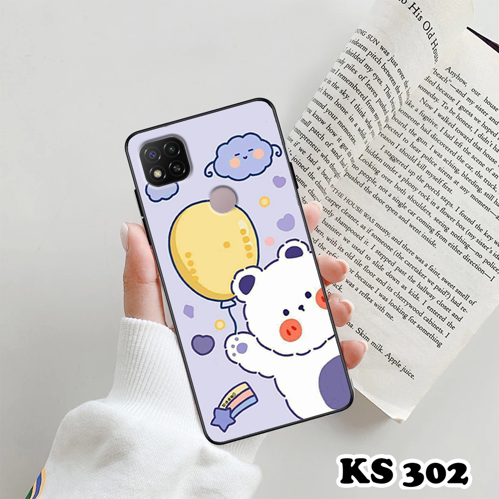 Ốp lưng Xiaomi Redmi 9 - Redmi 9A - Redmi 9C - Redmi 9T - Ốp in hình gấu &amp; thỏ đang yêu - lưng nhám viền TPU cao cấp