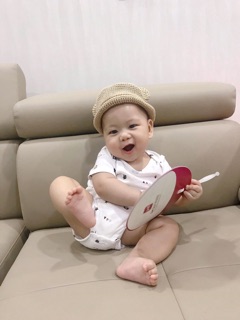 Mũ gấu sợi thô cho bé trai