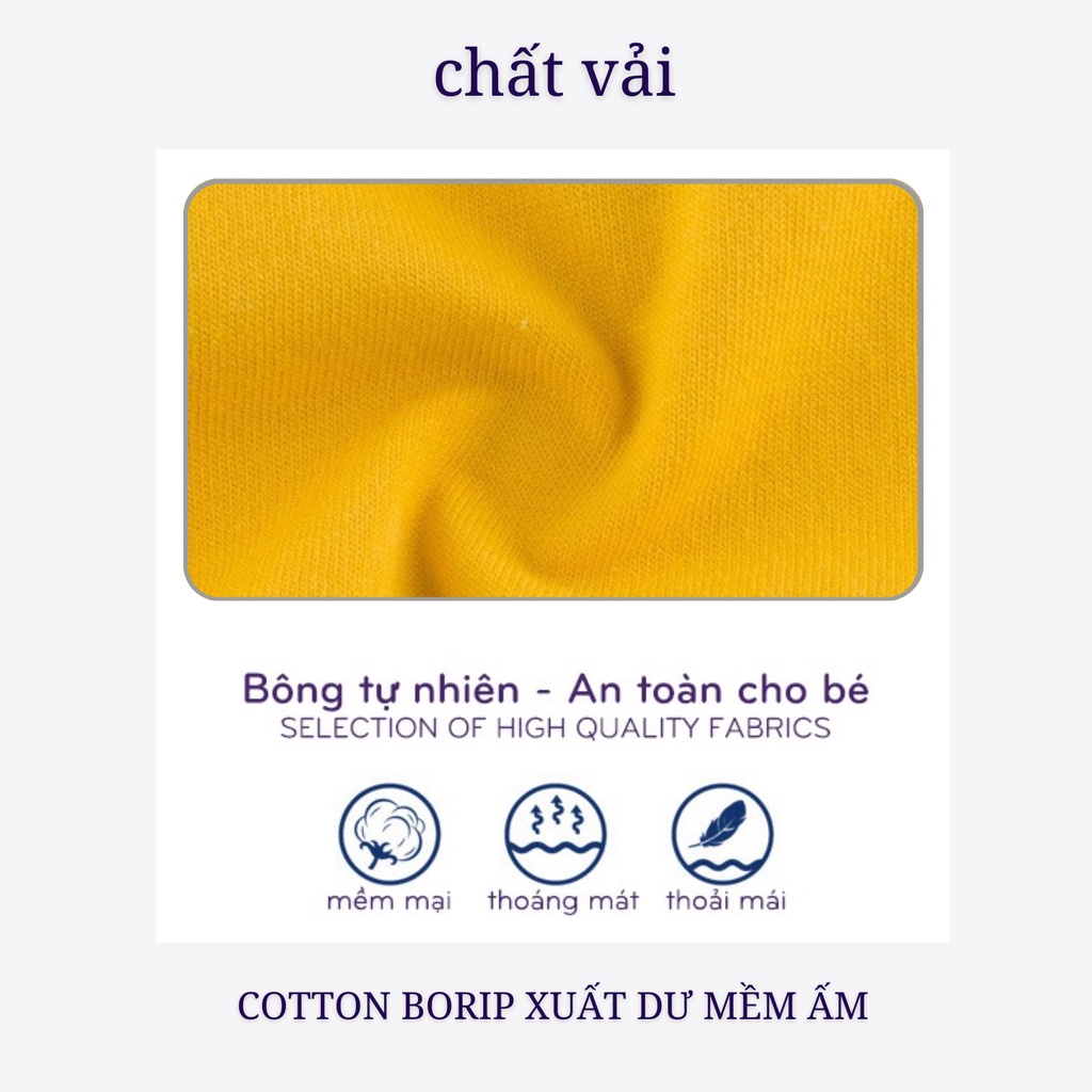 Bộ Cotton Borip Dài Tay Bé Gái, Bé Trai Minky Mom Hoạ Tiết Gấu Trúc Kẻ Sọc, Bộ Quần Áo Cho Bé Mặc Nhà MKMTD2229
