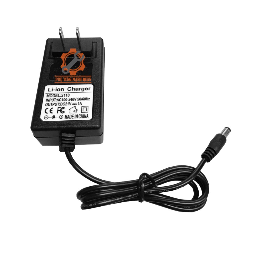 Sạc pin 21v 1A chân to dùng cho máy khoan pin 18v, 21v, 24v, 26v