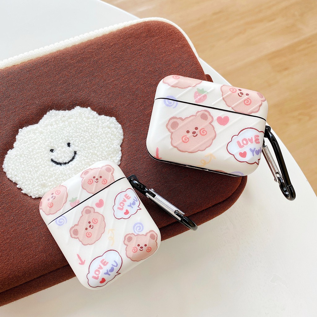 lovely cartoon bear imd airpods AirPods Pro case iPhone Bluetooth earphone case