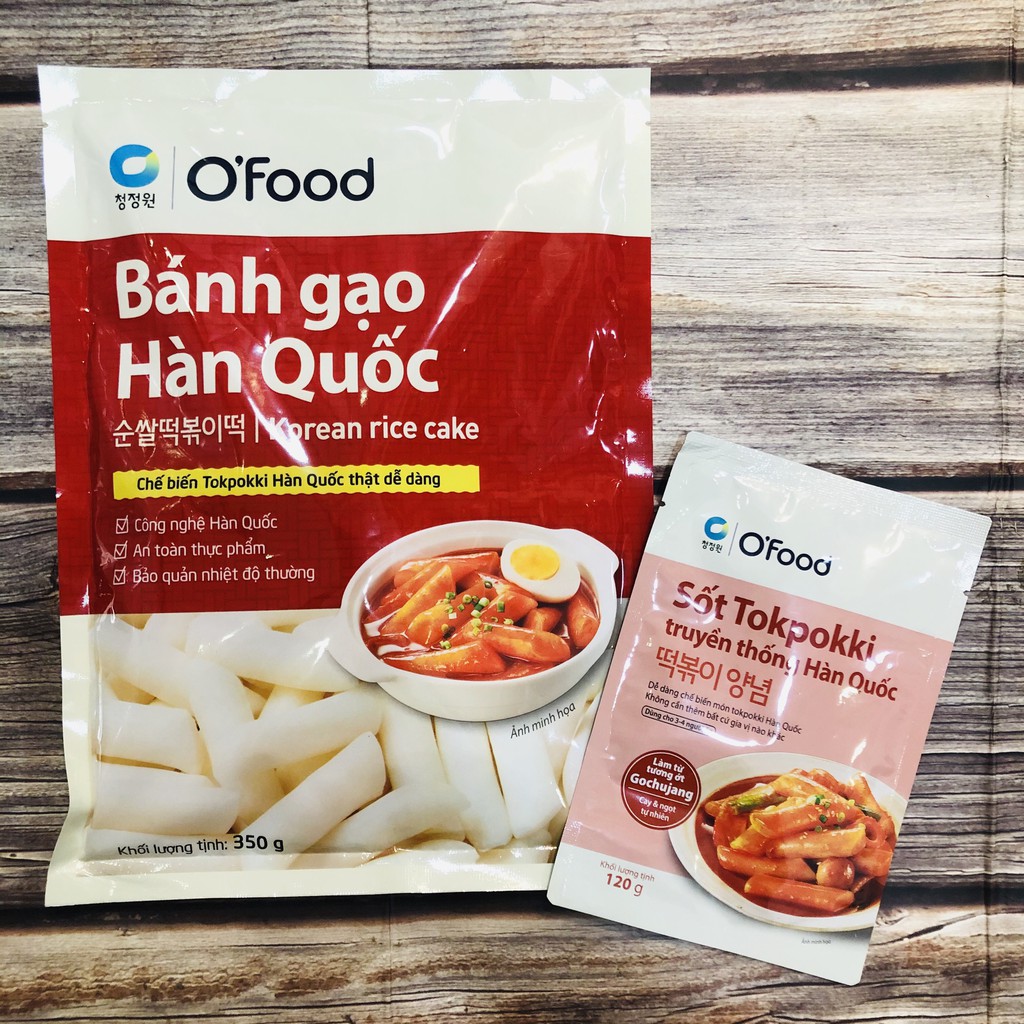 BÁNH GẠO HÀN QUỐC O'FOOD 350G KÈM SỐT 120G