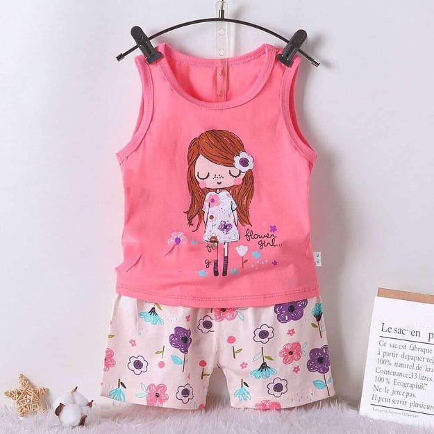 (Xả lỗ)Đồ bộ ba lỗ cho bé gái mẫu bé gái