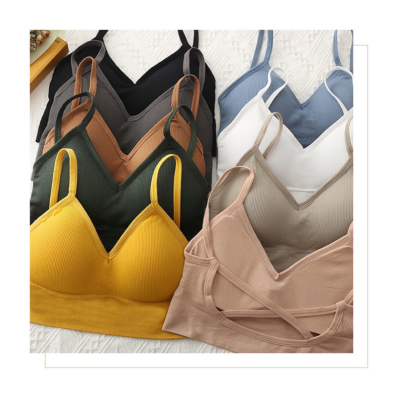 AOFEIQIKE Áo Lót Thể Thao Vải Cotton Thoáng Khí Thoải Mái Cho Nữ