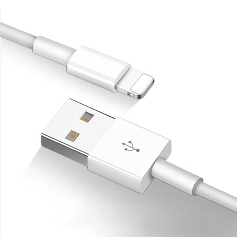 Dây cáp sạc USB sang lightning 1M màu trắng nhỏ gọn thông dụng cho iPhone 5 6 7